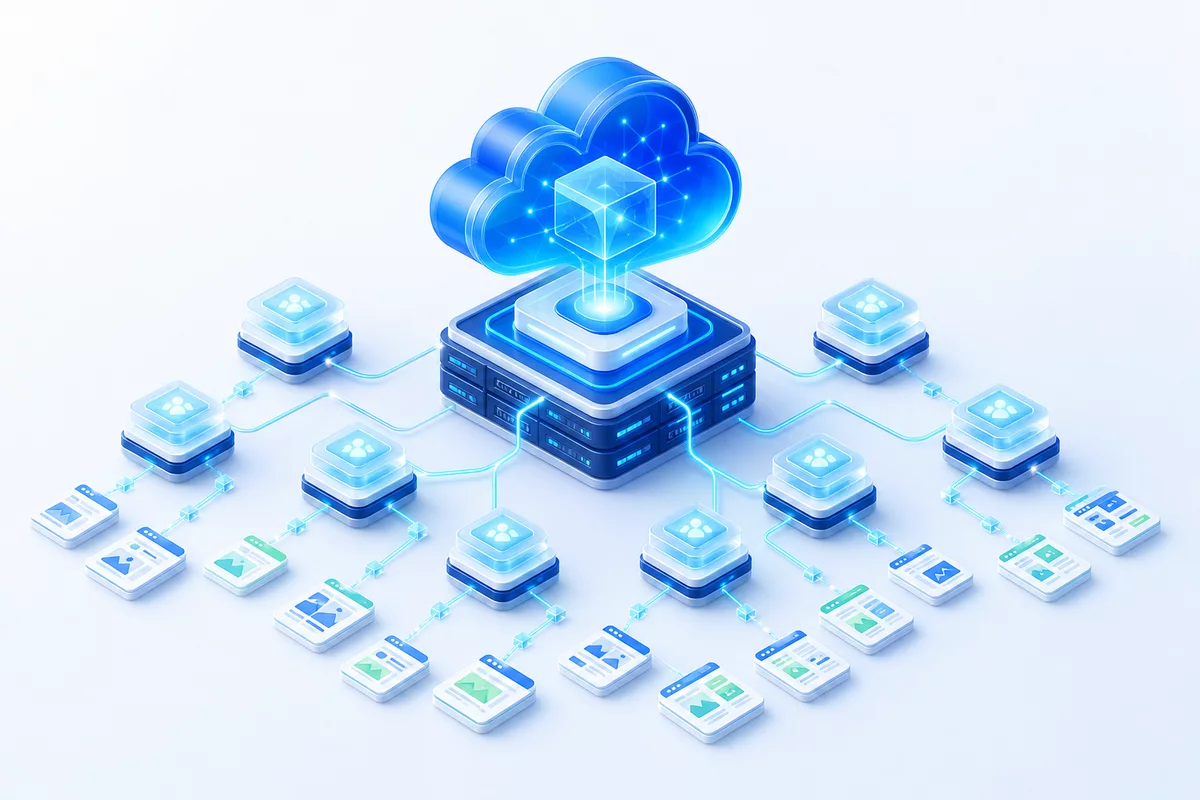 Alpha reseller hosting network with scalable multi-tier account distribution